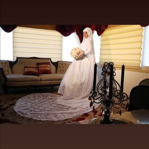 Custommade grace kelly inspired wedding gown&veil